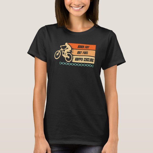 Camiseta Queimadura sem combustível bicicleta de bicicleta  (Frente)