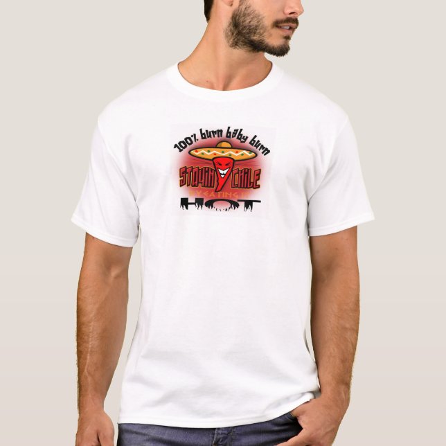 Camiseta Queimadura vermelha do Chile (Frente)