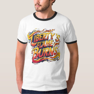 Camiseta Queimaduras Chama da Liberdade - Dedo Colorido Vib
