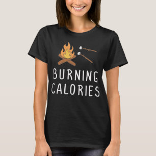 Camiseta Queimando Calorias Campfire Marshmallow Funny Camp