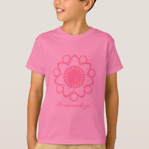 Camiseta Queimando com a Flor de Vida, Rosa