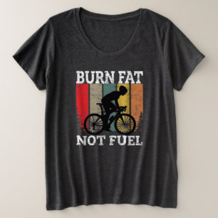 Camiseta Queimar gordura sem óleo Bicicleta Engraçado Desig