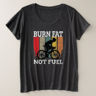 Camiseta Queimar gordura sem óleo Bicicleta Engraçado Desig