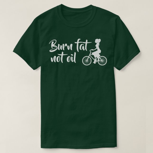Camiseta Queimar gordura sem óleo Biker MTB E-Bike Gift (Frente do Design)
