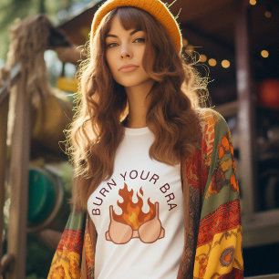 Camiseta Queimar Sua Citação Feminista Bra