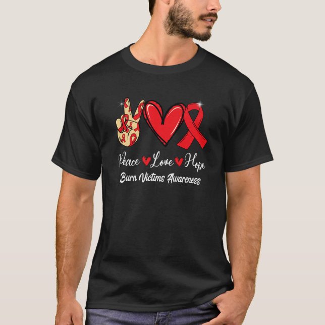 Camiseta Queimar Vítimas Conscientes Paz Amar Fança Esperan (Frente)