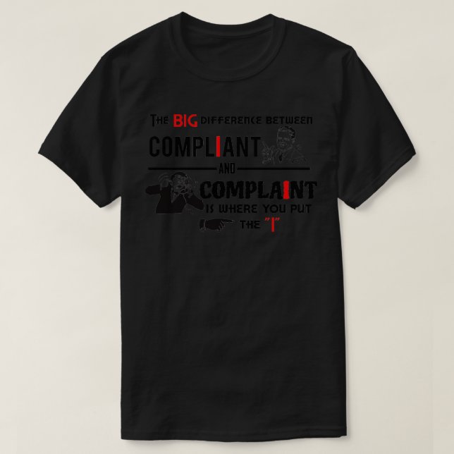 Camiseta Queixa ou conformidade (Frente do Design)