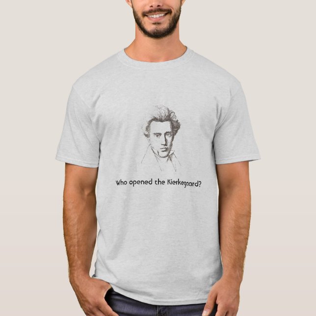 Camiseta Quem abriu o Kierkegaard? (Frente)