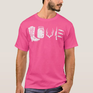 Camiseta Quem ama caçadores de galos Deer Rifle Boots