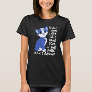 Camiseta Quem Ama Gatos Tem Alguns Dos Maiores Corações Aro