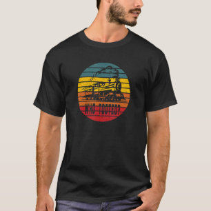 Camiseta Quem Atacou A Locomotiva Do Comboio Retro Sunset