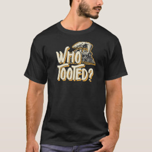 Camiseta Quem Atacou O Comboio De Vintagem A Vapor A Olhar 