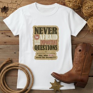 Camiseta Quem Atirou no Delegado Funny Western ID1318