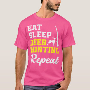 Camiseta Quem Comeu Sleep Deer Hunting Repeat Deer Hunter R