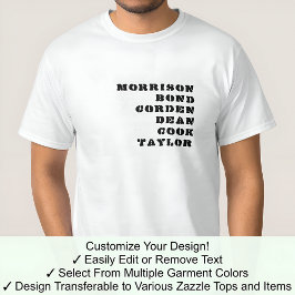 Camiseta Quem Compartilha Meu Nome James Famous Pessoas 03B