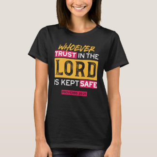 Camiseta Quem Confia no Senhor Está Seguro Citação