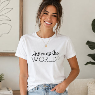 Camiseta Quem corre é o mundo   Moça Poder Moderno Feminism