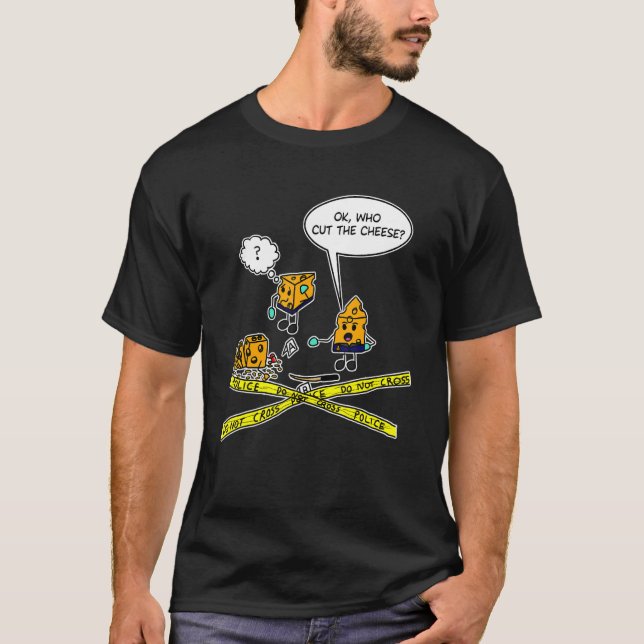Camiseta Quem Cortou A Palavra De Queijo Pun Joga Fart Pai  (Frente)