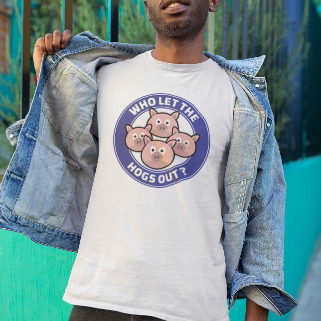 Camiseta Quem Deixou Os Porcos Sair (Criador carregado)