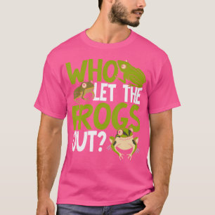 Camiseta Quem Deixou Os Sapos Sair Engraçado Brincando Com
