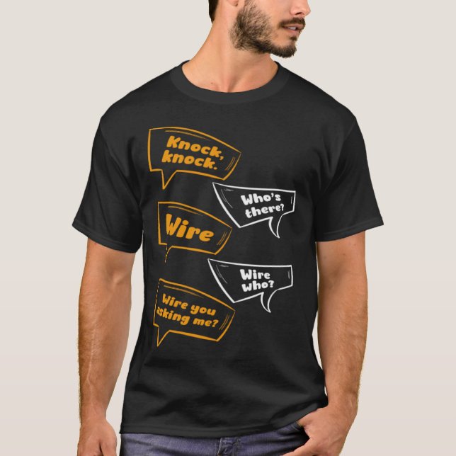 Camiseta Quem é que me Piadas Knock Knock (Frente)