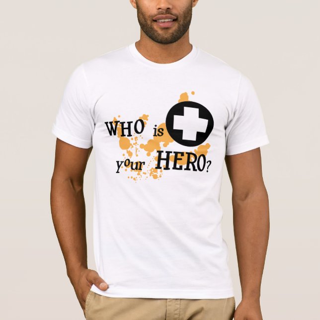 Camiseta Quem é seu herói? (Frente)
