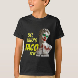 Camiseta Quem é Taco Now Pro-trump Engraçado Liberal Desenc