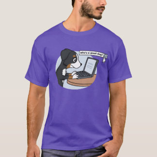 Camiseta Quem É Um Bom Cão Bernese Mountain Dog Fam