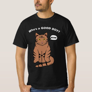 Camiseta Quem é um bom rapaz? Gato Humoroso do Lover