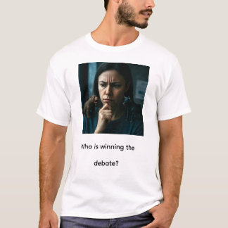Camiseta Quem está vencendo o debate?