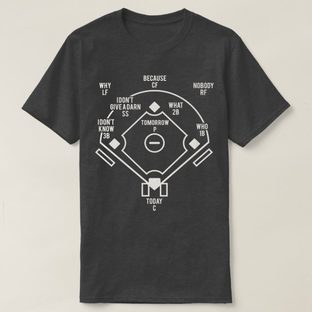Camiseta Quem No Primeiro Baseball Clássico Abbott e Costel (Frente do Design)
