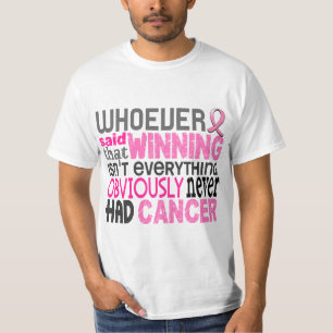Camiseta Quem quer que disse o cancro da mama