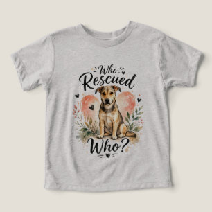 Camiseta Quem Resgatou Quem? Desenho de Aquarela de Cachorr