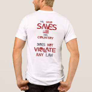 Camiseta Quem Salva Seu País Viola Nenhum Armário