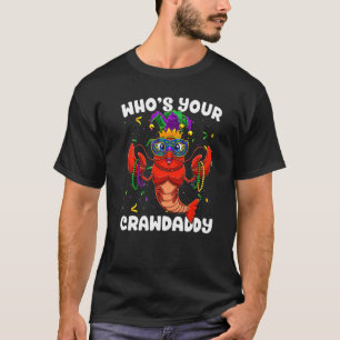 Camiseta Quem Seu Crawaddy Crawfish Jester Miçanga Mães Eng