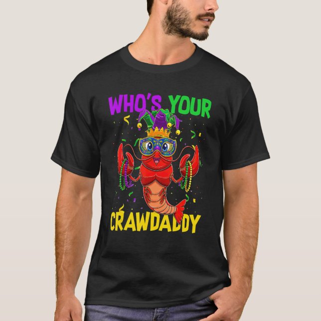Camiseta Quem Seu Crawaddy Jester Miçanga Mardi Gr (Frente)