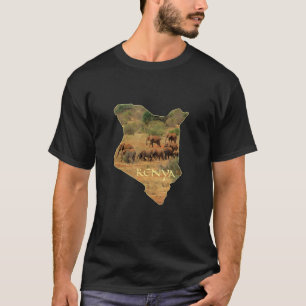 Camiseta Quênia com elefantes na África