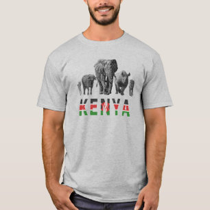 Camiseta Quênia Orgulho Grande 5 Vida Selvagem para Fãs do 