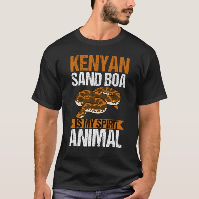 Camiseta Queniano Sand Boa É Meu Espírito Cobra de Animal P (Frente)