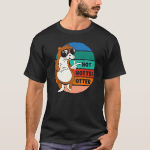 Camiseta Quente Mais Quente Lontra Dito Engraçado Marta D'á