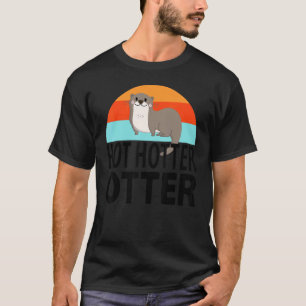 Camiseta Quente Mais Quente Lontra Lontra Amor Dizendo Peix