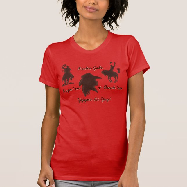 Camiseta Quente para Cavalos e Gais de Trote Rodeo (Frente)