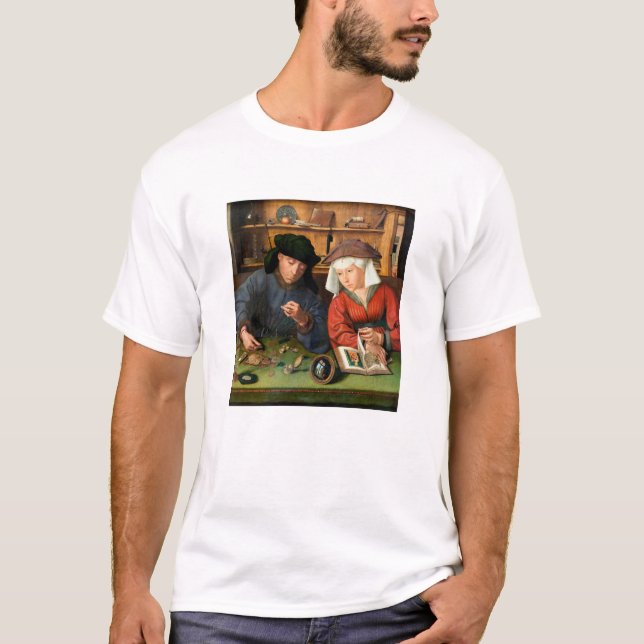 Camiseta Quentin Matsys - O Moneylender e sua esposa (Frente)