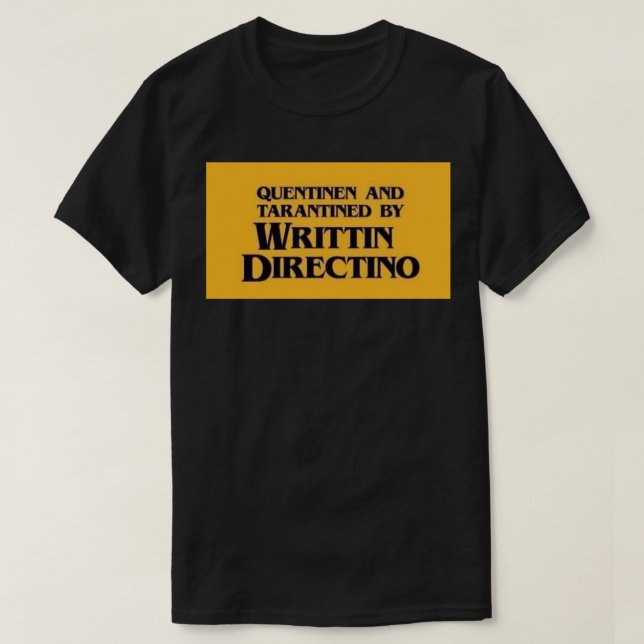 Camiseta QUENTINO E DESTINADO POR Stic. DE DIREÇÃO POR ESCR (Frente do Design)