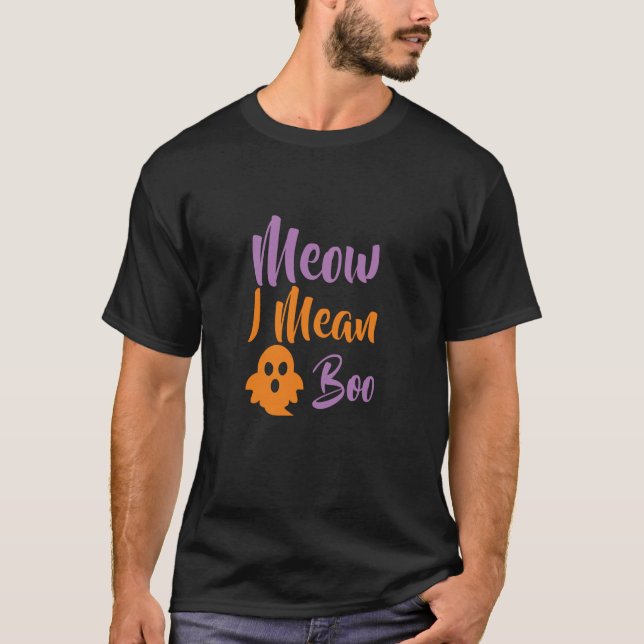 Camiseta Quer Dizer "Boo-catoentre-halloween" (Frente)