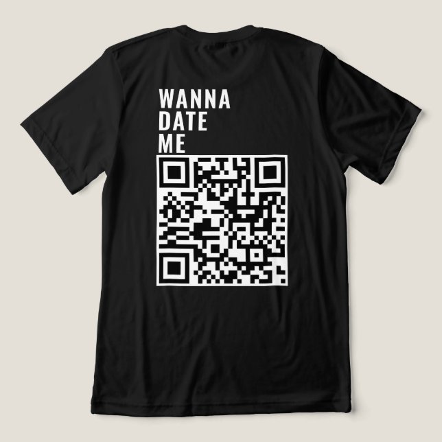 Camiseta Quer Me Encontrar Com O Código QR Personalizado Di (Verso do Design )