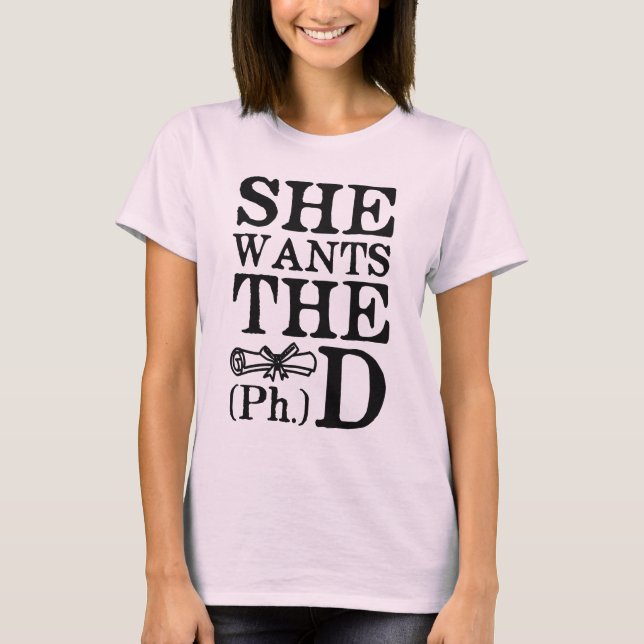 Camiseta Quer o PhD (Frente)