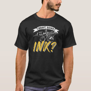 Camiseta Quer Tinta Artista De Tatuagem De Trabalho De Tint