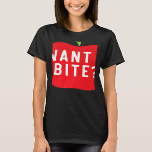 Camiseta Quer Uma Mordida Equipe de Colheita de Maçã Fruta