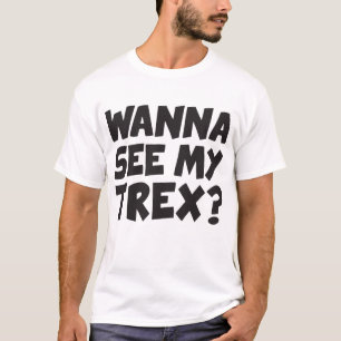 Camiseta Quer Ver Meu Sacudir T-Rex Tee Dinosaur Engraçado 